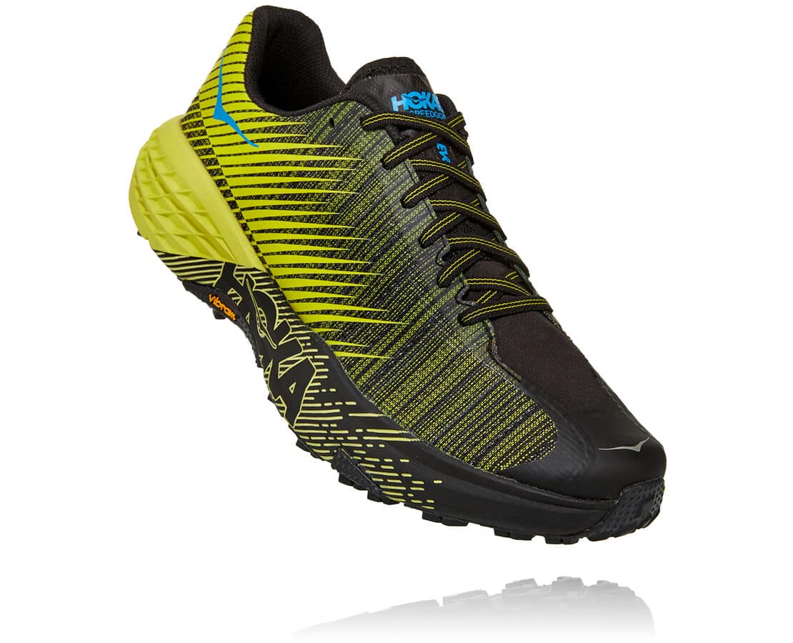 Hoka One One Evo Speedgoat South Africa - Womens Trail Running Shoes - Citrus / Black,RKGAC-2931